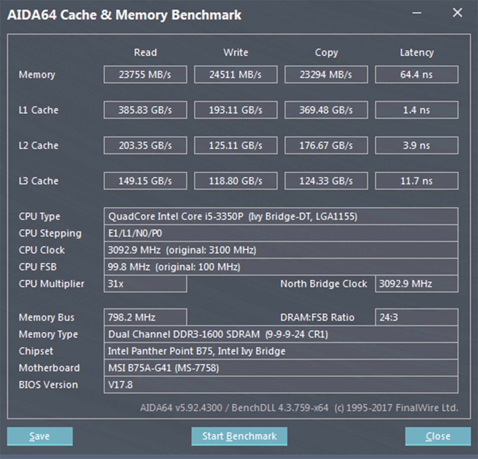 Speed Benchmark